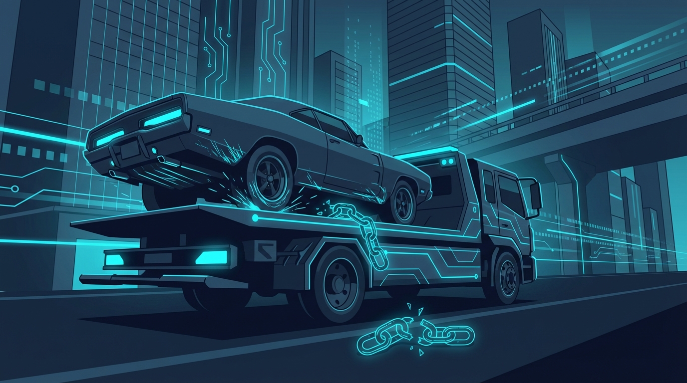 Damaged Client Vehicle During Tow