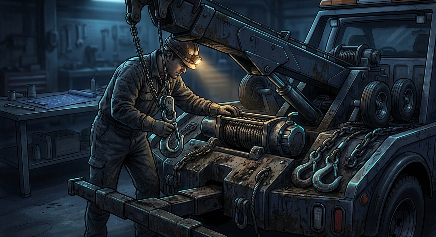 A secure impound yard with several towed vehicles