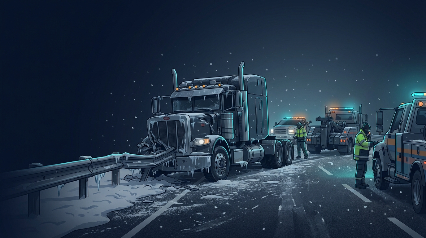 Jackknife Accident on Highway 400