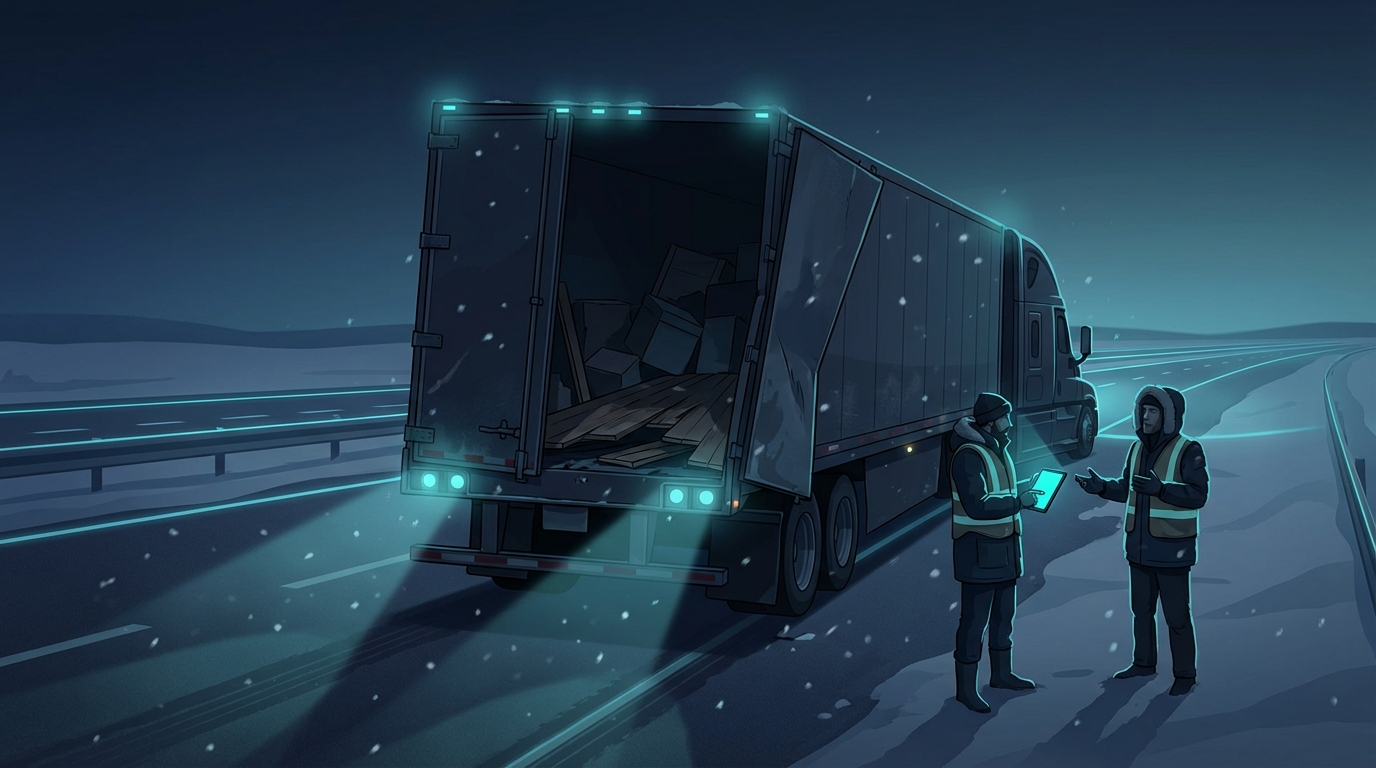 Jackknife Damages Shipper's Trailer